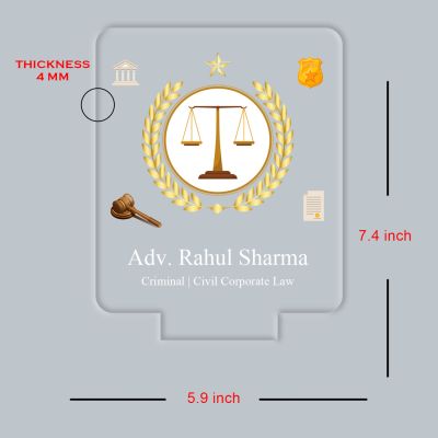 Personalized Advocate LED Desk Table Lamp with Automatic Color Changing Light Birthday Gift for Advocate & Lawyer Office Decor Light